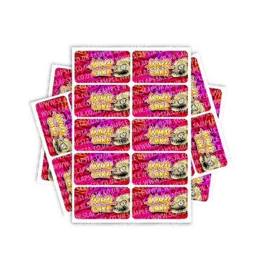Animal Cake Rectangle / Pre - Roll Labels - Pre - Roll (10.16cm x 6.7cm)