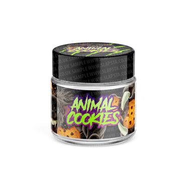 Animal Cookies Glass Jars Pre - Labeled - 3.5grams (1/8oz)