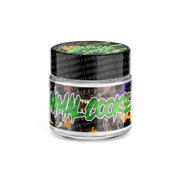 Animal Cookies Glass Jars Pre - Labeled - 3.5grams (1/8oz)