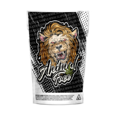 Animal Face Mylar Pouches Pre-Labeled - 3.5g (1/8oz) / No / 16pcs