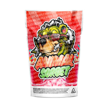 Animal Sorbet Mylar Pouches Pre-Labeled - 3.5g (1/8oz) / No / 16pcs