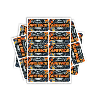 Ape Face Rectangle / Pre-Roll Labels - Pre-Roll (10.16cm x 6.7cm) / 10