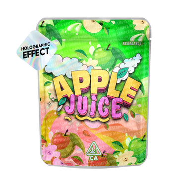 Apple Juice SFX Mylar Pouches Pre - Labeled - 3.5g (1/8oz)