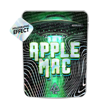 Apple Mac SFX Mylar Pouches Pre - Labeled - 3.5g (1/8oz)