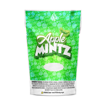 Apple Mints Mylar Pouches Pre-Labeled - 3.5g (1/8oz) / No / 16pcs