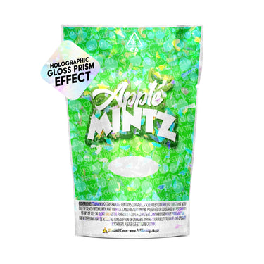 Apple Mintz SFX Mylar Pouches Pre - Labeled - 3.5g (1/8oz)