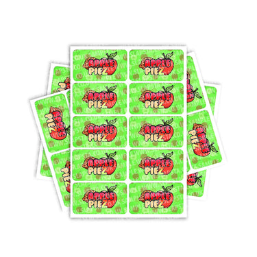 Apple Piez Rectangle / Pre - Roll Labels - Pre - Roll (10.16cm x 6.7cm)
