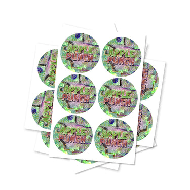 Apple Punch Circular Stickers - 2.5cm / 25pcs