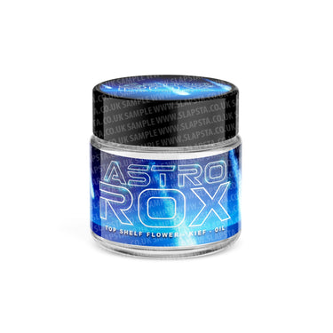 Astrorox Glass Jars Pre - Labeled - 3.5grams (1/8oz)