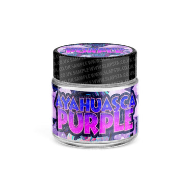 Ayahuasca Purple Glass Jars Pre - Labeled - 3.5grams (1/8oz)