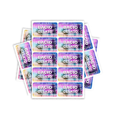 Bacio Gelato Rectangle / Pre-Roll Labels - Pre-Roll (10.16cm x 6.7cm) / 10
