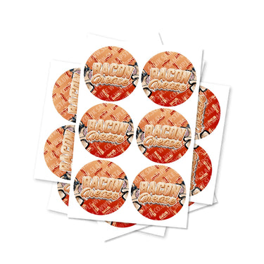 Bacon Grease Circular Stickers - 2.5cm