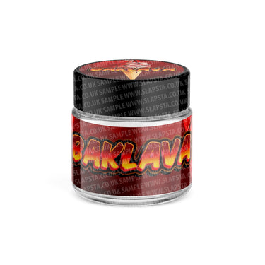Baklava Glass Jars Pre - Labeled - 3.5grams (1/8oz)