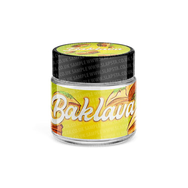 Baklava Glass Jars Pre - Labeled - 3.5grams (1/8oz)