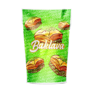Baklava Mylar Pouches Pre - Labeled - 3.5g (1/8oz)