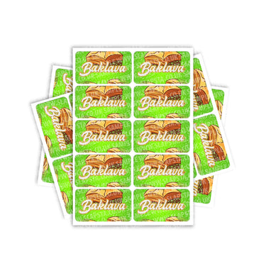 Baklava Rectangle / Pre-Roll Labels - Pre-Roll (10.16cm x 6.7cm) / 10