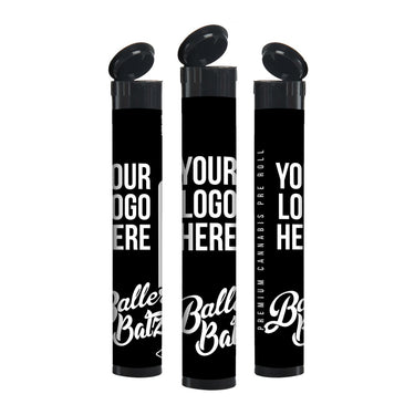 Baller Batz Black Logo Labelled Pre-Roll Tubes - SLAPSTA