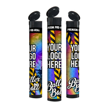 Baller Batz Rainbow Logo Labelled Pre-Roll Tubes - SLAPSTA