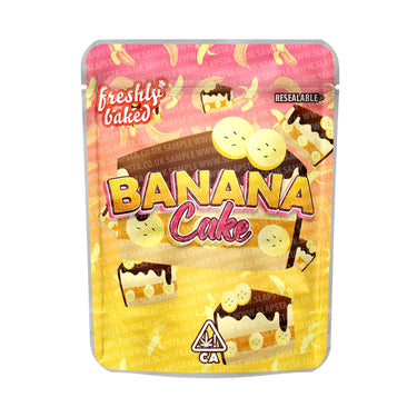 Banana Cake Mylar Pouches Pre - Labeled - 3.5g (1/8oz)