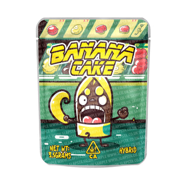 Banana Cake Mylar Pouches Pre - Labeled - 3.5g (1/8oz)