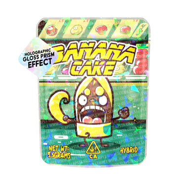 Banana Cake SFX Mylar Pouches Pre - Labeled - 3.5g (1/8oz)