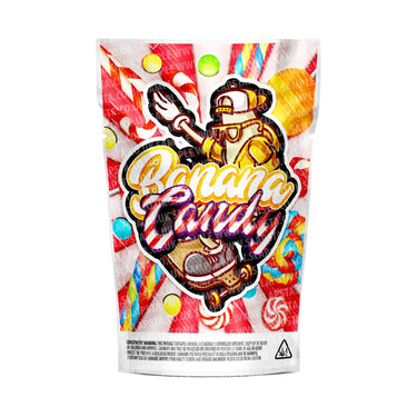 Banana Candy Mylar Pouches Pre-Labeled - 3.5g (1/8oz) / No / 16pcs