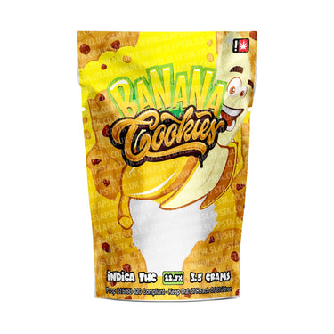 Banana Cookies Mylar Pouches Pre-Labeled - 3.5g (1/8oz) / No / 16pcs