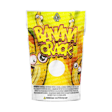 Banana Crack Mylar Pouches Pre-Labeled - SLAPSTA