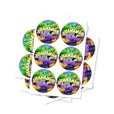 Banana Mac Circular Stickers - 2.5cm