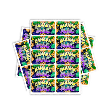 Banana Mac Rectangle / Pre-Roll Labels - Pre-Roll (10.16cm x 6.7cm) / 10
