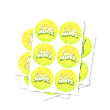 Banana Mintz Circular Stickers - 2.5cm