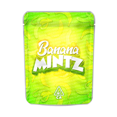 Banana Mintz Mylar Pouches Pre - Labeled - 3.5g (1/8oz)