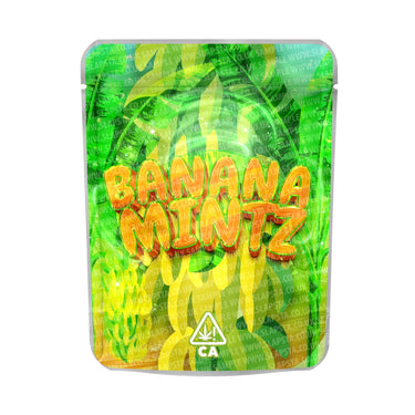 Banana Mintz Mylar Pouches Pre - Labeled - 3.5g (1/8oz)
