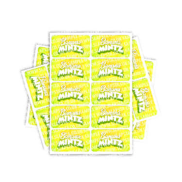Banana Mintz Rectangle / Pre - Roll Labels - Pre - Roll (10.16cm x 6.7cm)