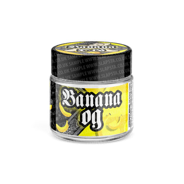 Banana OG Glass Jars Pre - Labeled - 3.5grams (1/8oz)
