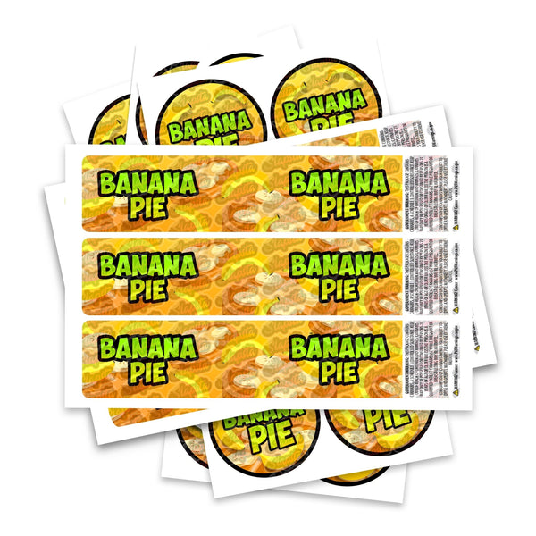 Banana Pie Glass Jar / Tamper Pot Label - SLAPSTA