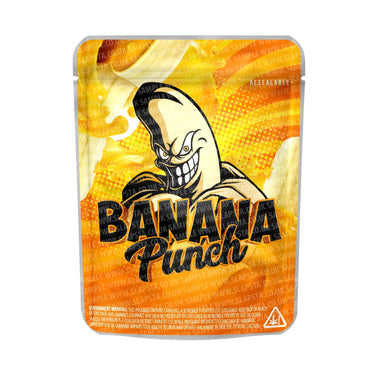 Banana Punch Mylar Pouches Pre - Labeled - 3.5g (1/8oz)
