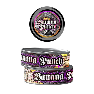 Banana Punch Pre - Labeled 3.5g Self - Seal Tins - 60pcs