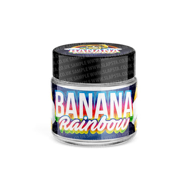 Banana Rainbow Glass Jars Pre - Labeled - 3.5grams (1/8oz)