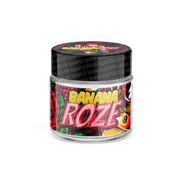 Banana Roze Glass Jars Pre - Labeled - 3.5grams (1/8oz)