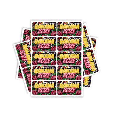 Banana Roze Rectangle / Pre-Roll Labels - Pre-Roll (10.16cm x 6.7cm) / 10