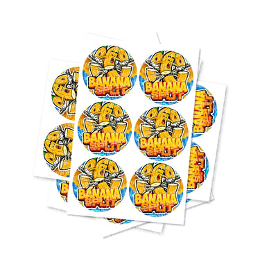 Banana Split Circular Stickers - 2.5cm