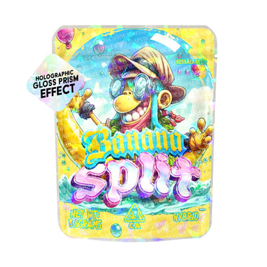 Banana Split SFX Mylar Pouches Pre - Labeled - 3.5g (1/8oz)