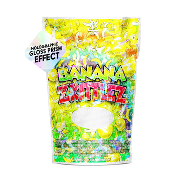 Banana Zkittlez SFX Mylar Pouches Pre - Labeled - 3.5g (1/8oz)
