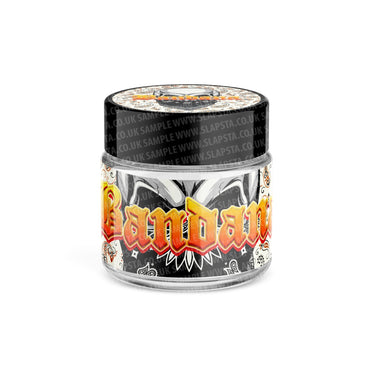Bandana Glass Jars Pre - Labeled - 3.5grams (1/8oz)