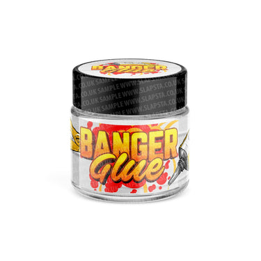 Banger Glue Glass Jars Pre - Labeled - 3.5grams (1/8oz)