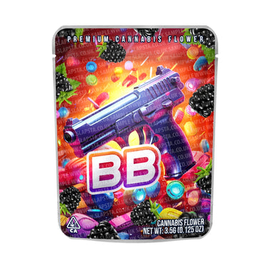 BB Mylar Pouches Pre - Labeled - 3.5g (1/8oz)