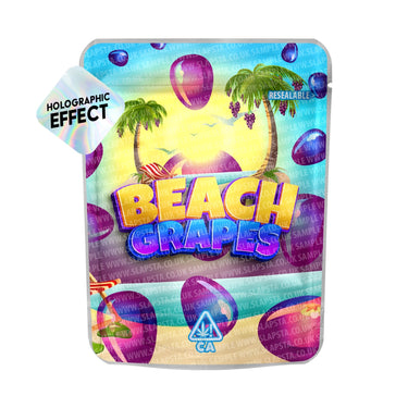 Beach Grapes SFX Mylar Pouches Pre - Labeled - 3.5g (1/8oz)