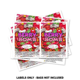Berry Bomb Mylar Bag Labels ONLY