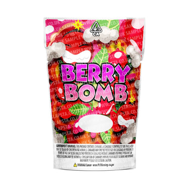 Berry Bomb Mylar Pouches Pre-Labeled - 3.5g (1/8oz) / No / 16pcs